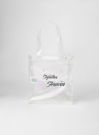 Transparent mini shop tote bag