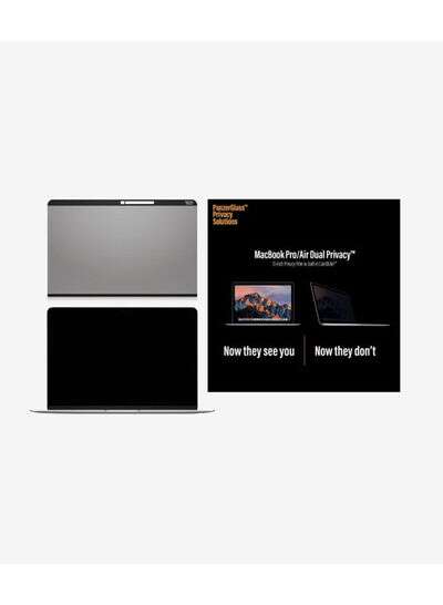 تصویر محافظ صفحه نمایش مغناطیسی دوگانه برای لپ تاپ 13.3 اینچی Apple MacBook Air/Pro Clear/Black 