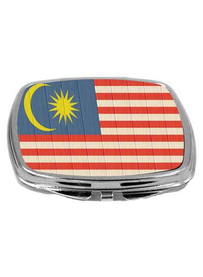 تصویر آینه جمع و جور چند رنگ طراحی مضطرب پرچم مالزی 