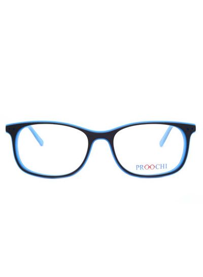 تصویر قاب عینک با لبه کامل مستطیل شکل لنز شفاف - اندازه لنز: 49 میلی متر - مشکی / آبی قاب عینک با لبه کامل مستطیل شکل لنز شفاف - اندازه لنز: 49 میلی متر - مشکی / آبی