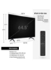 تلویزیون هوشمند 65 اینچی کریستال UHD HDR منحنی 4K (2020) و کنترل از راه دور هوشمند 65TU8300 مشکی