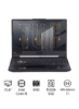 لپ تاپ TUF Gaming F15 FX506HCB-HN1138W با صفحه نمایش 15.6 اینچی، پردازنده Core i5-11400H / 8 گیگابایت رم / 512 گیگابایت SSD / 4 گیگابایت گرافیک NVIDIA GeForce RTX 3050 / Win11 / E-Light / EnglishA