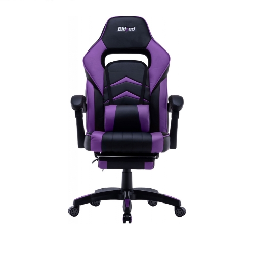 صندلی گیمینگ Blitzed Gaming Chair With Footrest Helsinki - Purple/Black	