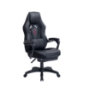 Blitzed OC 6018 Gaming Chair Computer Office Chair in Racing Style With Retractable Footrest - Black | 6018FT/BLACK