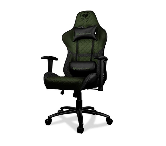 صندلی گیمینگ Cougar Armor One X Military Style Gaming Chair, 180º Reclining and Height Adjustment – Army Green