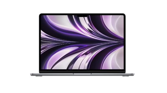 لپ تاپ 2022 Apple MacBook Air laptop with M2 chip: 13.6-inch Liquid Retina display, 8GB RAM, 256GB SSD storage, backlit keyboard, 1080p FaceTime HD camera. Works with iPhone and iPad; Space Grey