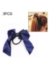 بند موی الاستیک پاپیون روبانی 3 تکه Scrunchies آبی