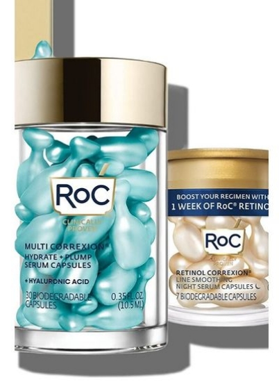 RoC Multi Correxion Hyaluronic Acid Night Serum Capsules 30 CT &amp; RoC Retinol Capsules 7 CT