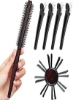 برس گرد کوچک 1 اینچی برای حالت دادن به موهای کوتاه برس موی نایلونی Pixie Quiff با گیره موی 4 تکه برای فر کردن موهای نازک موی چتری