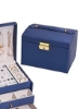 جعبه جواهرات سازمان دهنده کیف چرم مصنوعی با دو کشو