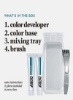 سبیل و ریش، رنگ آمیزی ریش برای موهای خاکستری با برس همراه برای استفاده آسان، با بیوتین آلوئه و روغن نارگیل برای موهای سالم صورت - قهوه ای روشن-متوسط، M-30، بسته 3