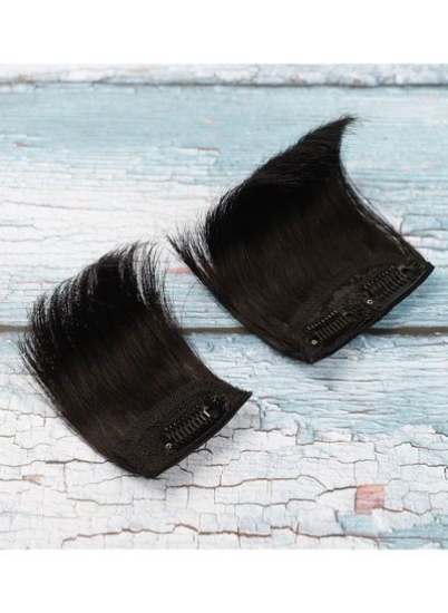 گیره موی Nature HAIR تکه های موی نامرئی کوتاه و صاف دوتایی برای موهای نازک و حجم دادن به مو رنگ طبیعی