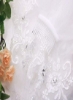 توری دوزی عروس توخالی از گل سفید و عاج چادر قطره ای عروسی با شانه مو مهره های کریستالی توری توری پهن چادر نمازخانه حجاب تک لایه اکسسوری موی عروسی (عاج)