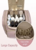 کیف، کیف لوازم آرایشی مسافرتی Bagsmart برای زنان، کیف آرایشی ضد آب، سازمان دهنده سفر با ظرفیت بالا برای لوازم آرایشی و بهداشتی سایز کامل، صورتی