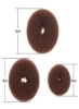 ست بند ساز 3 تکه دونات موی بند ساز حلقه ست مستانه ساز برای موهای شینیون شامل بزرگ متوسط و کوچک (قهوه ای روشن)