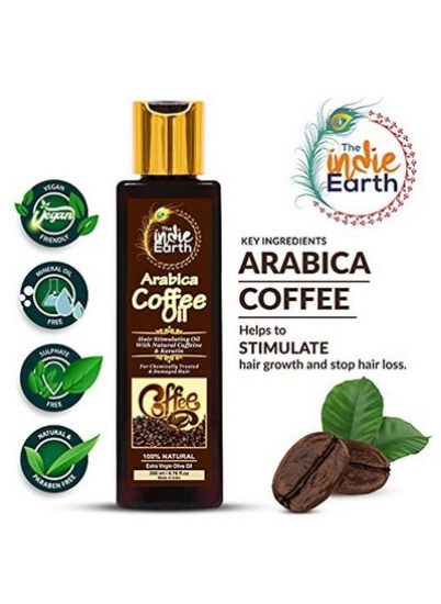 روغن محرک مو قهوه عربیکا با روغن قوی دانه کلم بروکلی با کافئین طبیعی و روغن کراتین فرموله شده در روغن زیتون فوق بکر 200 میلی لیتر