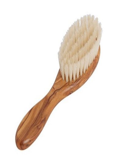 برس موی بچه گانه بز با دسته چوب زیتون موم شده، 57/8 اینچ