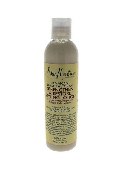 Shea Moisture روغن کرچک سیاه جامائیکایی تقویت کننده و بازیابی لوسیون حالت دهنده مرطوب کننده و استایل8 Oz