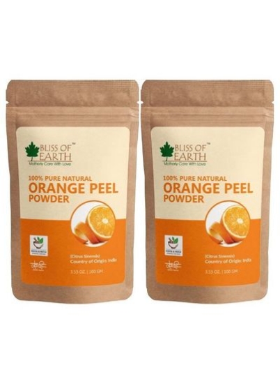 پودر پوست پرتقال 100% خالص 100 گرم بهترین برای براق کننده طبیعی پوست پاک کننده و لایه بردار طبیعی برنزه کننده و لایه بردار مو حالت دهنده و مراقبت از پوست بسته 2 عددی