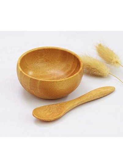 کاسه مخلوط کن Eco Bamboo - Cute Miuni Small Facial Skin Care Mixing Bowl Diy Homemade Mini Cosmetic Tool Tools