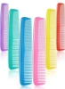 ست شانه موی 24 تکه شانه پلاستیکی زنانه و مردانه، شانه پانسمان ظریف (زرد، بنفش، سبز، آبی، قرمز، صورتی)
