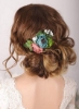 شانه موی گلدار آبی گرد و خاکی هد روسری عروس دخترانه اکسسوری مو اکسسوری مو باغبانی لباس عروسی