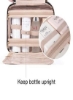 کیف مسافرتی کیف لوازم بهداشتی با قلاب آویزان، سازمان دهنده کیف آرایشی ضد آب برای لوازم جانبی، شامپو، ظرف کامل، لوازم آرایشی (بندهای بزرگ، صورتی)