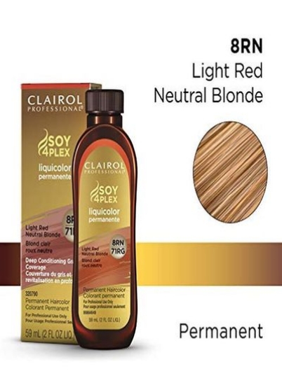 لیکیکالر دائمی برای رنگ مو بلوند، بلوند خنثی قرمز روشن 8Rn، 2 اونس