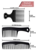 3 تکه شانه پهن دندانه شانه دوش بازکننده شانه شانه پهن شانه شانه همه منظوره شانه آنتی استاتیک شانه افرو موی فیبر کربن انتخاب ابزار برس آرایشگری برای ریش ضخیم و بلند موهای مجعد آفریقایی
