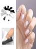 ماژول مانیکور لبه مانیکور ناخن از جنس استنلس استیل Easy French Smile Line Cutter Nail Art کاتر اکریلیک کیت ابزار مانیکور ناخن Edge Trimmer Diy Plate Module