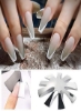 ماژول مانیکور لبه مانیکور ناخن از جنس استنلس استیل Easy French Smile Line Cutter Nail Art کاتر اکریلیک کیت ابزار مانیکور ناخن Edge Trimmer Diy Plate Module