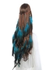 Eaddress Feather Headband Accessories Awaytr Feather Elastic Gypsy Headband headpieces Indian Fancy Headpieces 1970S (آبی)