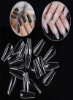 1200Pcs Long Coffin Nails Nails Tips 10 Sizes Cover Full Ballerina Fakes Nails Ecrylic Nail Artificial Nail Art مانیکور ناخن انگشت برای سالن ناخن Diy Nail Practice Clear Natural