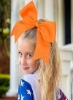 Ge Cheer Bows نگهدارنده دم اسبی 12 عدد دخترانه کش موی کشسان اکسسوری نارنجی برای بانوان مسابقات فوتبال نوپا نوجوانان ورزشی