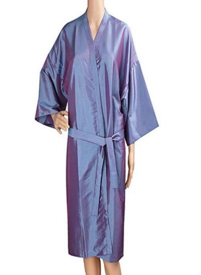روپوش مشتری سالن، لباس مجلسی به سبک کیمونو برای درمان های زیبایی، لباس مجلسی قابل تنظیم برای ماساژ سونا اسپا، لباس مجلسی مشتری آرایشگاه زنانه - بنفش