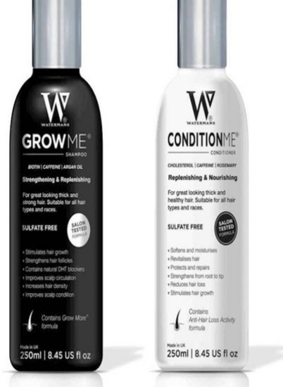 ست شامپو و نرم کننده ریزش مو Waterman&#39;S برای جلوگیری از ریزش مو و رشد مجدد مو