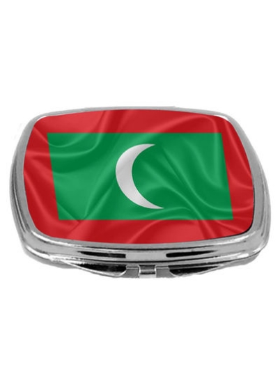 آینه جمع و جور طرح پرچم مالدیو قرمز/سبز/سفید