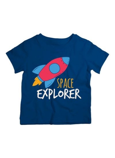 تی شرت چاپی Space Explorer آبی/قرمز
