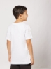تی شرت با لوگوی کودکان و نوجوانان سفید/مشکی
