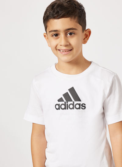 تصویر adidas : تی شرت با لوگوی کودکان و نوجوانان : تاریخ تحویل: 3 تا 5 روز کاری تی شرت با لوگوی کودکان و نوجوانان سفید/مشکی