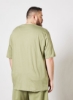 تی شرت یقه خدمه سایز بزرگ سبز