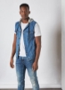 جین کلاهدار Gilet Blue