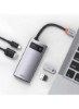 آداپتور 4 در 1 USB C Hub Docking Station با 4K HDMI برای MacBook Pro، Surface Pro، iPad Pro و سایر دستگاه های نوع C خاکستری/مشکی