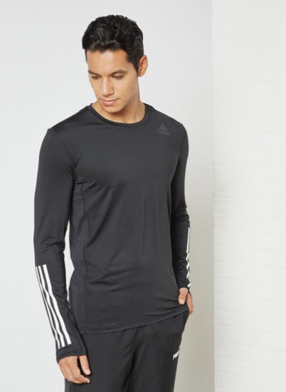 Techfit 3-Stripes Training Top Black