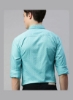 پیراهن معمولی چاپ شده آبی فیروزه ای