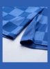 شلوارک اسپرت چاپ شده آبی علامت دار