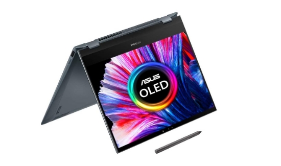 لپ تاپ ASUS ZenBook Flip OLED UX363EA 13.3" Intel EVO Convertible Laptop (Intel i5-1135G7, 16GB RAM, 512GB SSD, Backlit Keyboard, Windows 11) Includes Stylus, USB-C to Audio Jack, Pine Grey, UX363EA-HP924W