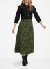 دامن ماکسی طرح پلنگی سبز/مشکی