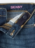 Skinny Fit Wash Effect Jeans Med Blue Wash