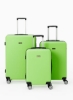 ست کیف چمدانی 3 تکه سبز/مشکی/نقره ای